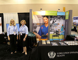 Elisa Blethen and Janya Mekelburg at the 2016 ASI convention in Phoenix, Arizona ASI Booth 2016